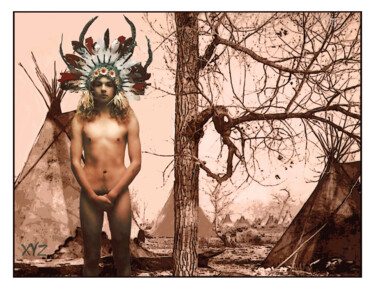 Digitale Kunst mit dem Titel ""Geronimo junior" p…" von Xavier-Yves Zarani, Original-Kunstwerk, Digitale Malerei
