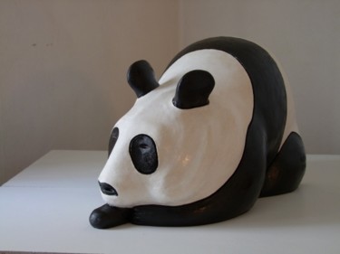 Sculpture intitulée "Panda" par Xavier Jarry-Lacombe, Œuvre d'art originale, Céramique