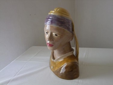 Sculpture intitulée "Young Girl with a P…" par Xavier Jarry-Lacombe, Œuvre d'art originale, Autre