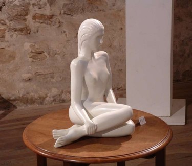 Sculpture titled "Mermaid" by Xavier Jarry-Lacombe, Original Artwork, Terra cotta