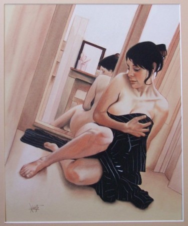 Peinture intitulée "Miroir" par Xavier Lorette, Œuvre d'art originale, Huile