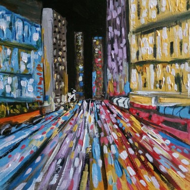 Painting titled "New-York" by Xc.Painting, Original Artwork, Acrylic