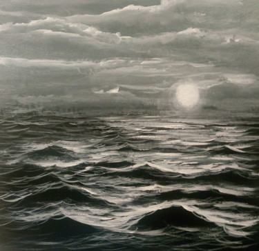 Peinture intitulée "Moon or sun.." par Xc.Painting, Œuvre d'art originale, Acrylique