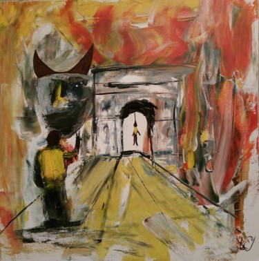 Painting titled "Gilets jaune" by Xc.Painting, Original Artwork, Acrylic
