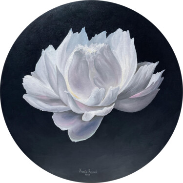 Painting titled "Dreamy flower" by Xenia Rozari, Original Artwork, Oil