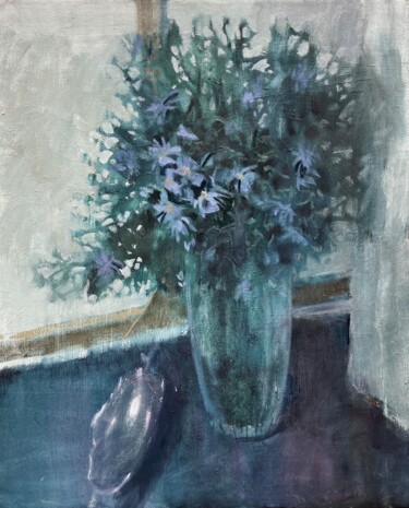 Pintura intitulada "Cold flowers" por Xeyale Bedelova, Obras de arte originais, Óleo