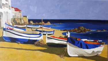 Pintura intitulada "Shore" por Xeyale Bedelova, Obras de arte originais, Óleo