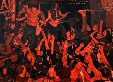 Peinture intitulée "Rock'n roll n3" par Xeyale Bedelova, Œuvre d'art originale, Huile