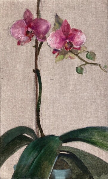 Malarstwo zatytułowany „Orchid” autorstwa Xeyale Bedelova, Oryginalna praca, Olej