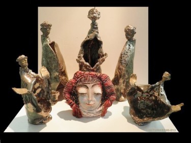 Sculpture titled "madonna-di-scutari-…" by Timi, Original Artwork