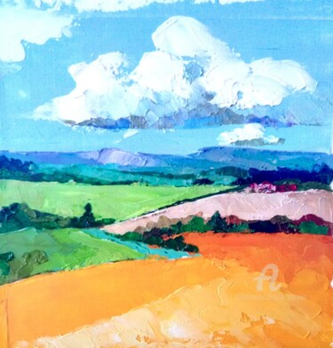 Peinture intitulée "Landscape2020 n°1" par Chen Xi, Œuvre d'art originale, Huile