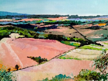Peinture intitulée "Les champs de Prove…" par Xi Chen, Œuvre d'art originale, Huile