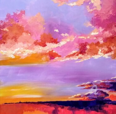 Painting titled "Cloudscape 2020 n°2" by Xi Chen, Original Artwork, Oil