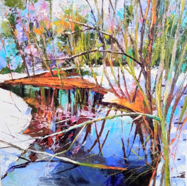 Painting titled "Early spring" by Xi Chen, Original Artwork, Oil