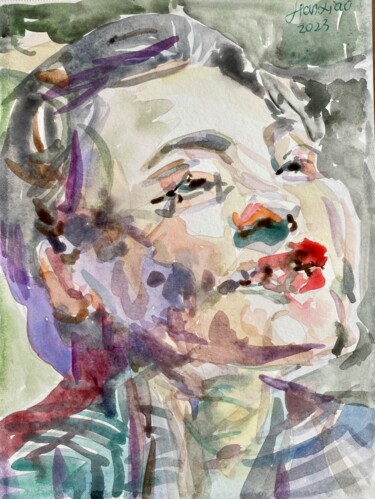 Schilderij getiteld "Like an aristocrat" door Xiao Han, Origineel Kunstwerk, Aquarel