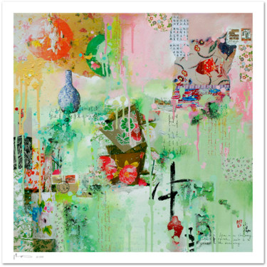 Obrazy i ryciny zatytułowany „Jardin chinois - Ti…” autorstwa Xiaoyang Galas, Oryginalna praca, Cyfrowy wydruk