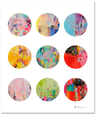 Obrazy i ryciny zatytułowany „Happy - Tirage d'ar…” autorstwa Xiaoyang Galas, Oryginalna praca, Cyfrowy wydruk