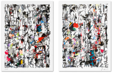 Prayer diptych - Tirage d'art signé, numéroté Gravures & estampes intitulée "Prayer diptych - Ti…" par Xiaoyang Galas, Œuvre d'art originale, Impression numérique