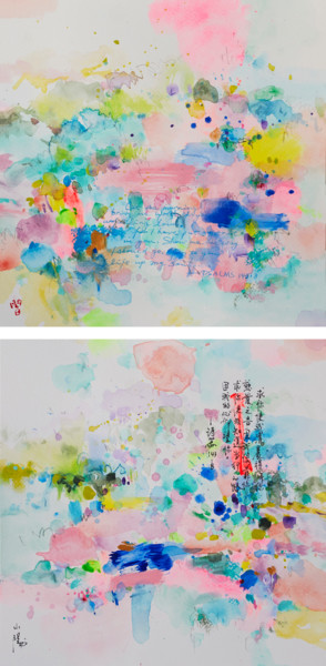 Картина под названием "Good morning" - Xiaoyang Galas, Подлинное произведение искусства, Акрил