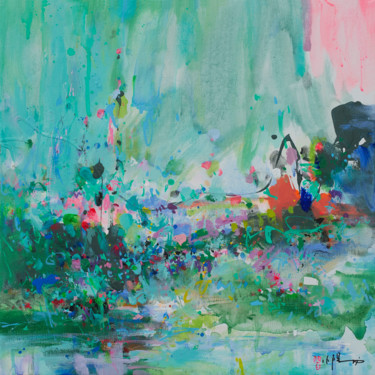 Painting titled "After rain" by Xiaoyang Galas, Original Artwork, Acrylic