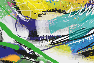 Arte digitale intitolato "Abstractionwave 001…" da Bruno Castro (XIBUUUSTUDIO), Opera d'arte originale, Pittura digitale Mon…