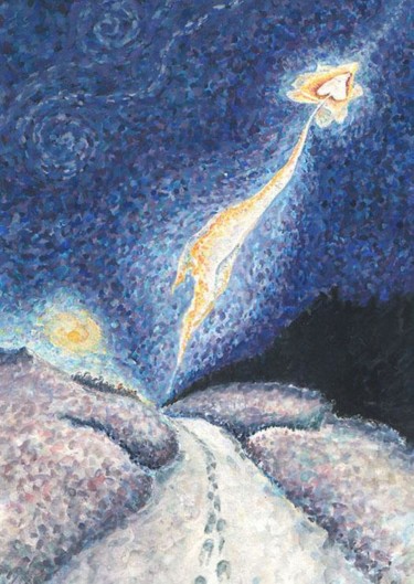 Painting titled "Comet" by Ximera, Original Artwork, Oil