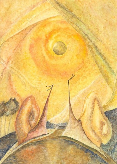 Painting titled "Snail 2" by Ximera, Original Artwork, Oil
