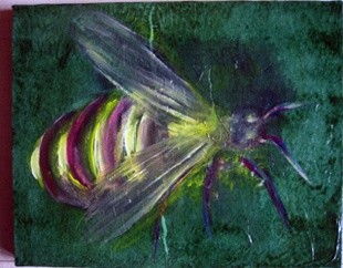 Peinture intitulée "Insectes_1" par Wei Mazzolini, Œuvre d'art originale, Huile