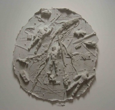 雕塑 标题为“生存比萨” 由Ge Xing, 原创艺术品