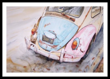 Painting titled "vw - 2005/76" by Pascal Serviès, Original Artwork, Watercolor