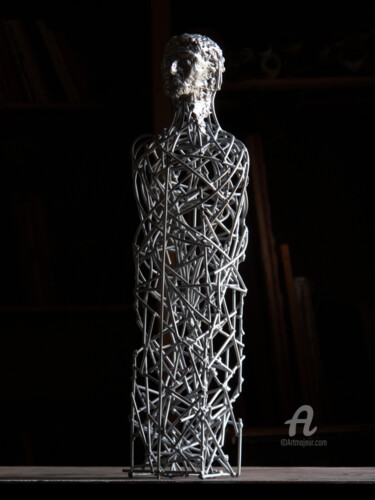 Sculpture intitulée ""Efigie"" par X.O., Œuvre d'art originale, Fil de fer