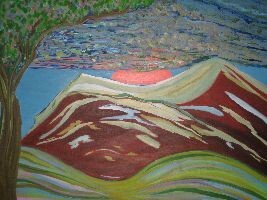 Peinture intitulée "my mountains" par Xraylima, Œuvre d'art originale