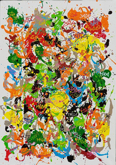 Malarstwo zatytułowany „Colors family” autorstwa Xris, Oryginalna praca, Akryl