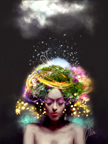 Dreaming Digital Arts titled "Dreaming" by Xristastavrou, Original Art, Digital Painting