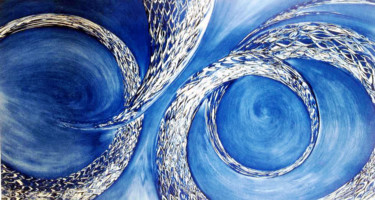 Peinture intitulée "Le Grand Bleu.jpg" par Xristo, Œuvre d'art originale, Huile