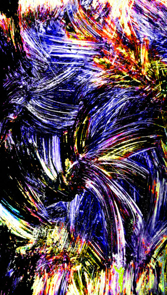 Arts numériques intitulée "Energies Cosmiques.…" par Xristo, Œuvre d'art originale, Peinture numérique