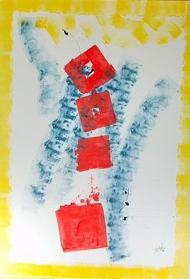 Painting titled "Chant 05" by Xristoph, Original Artwork