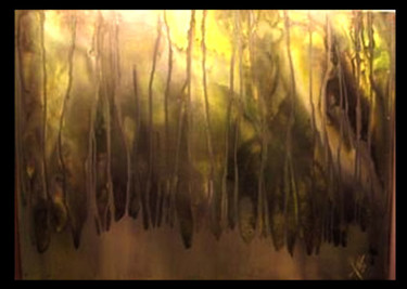 Peinture intitulée "abstraction verte" par Xavier Xanta, Œuvre d'art originale