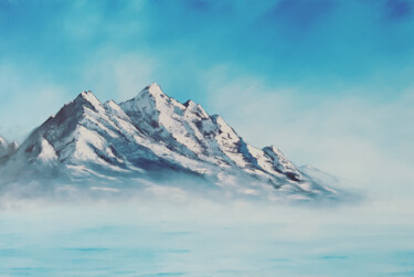 Картина под названием "Fjord" - Xtof, Подлинное произведение искусства, Масло