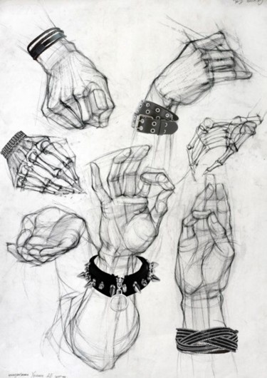 Arte digital titulada "Leather hands" por Xtofer, Obra de arte original, Fotografía digital