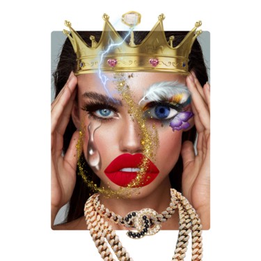 Arts numériques intitulée "Queen love" par Xtofer, Œuvre d'art originale, Photo montage
