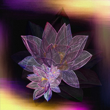 Arts numériques intitulée "Lotus" par Xtofer, Œuvre d'art originale, Peinture numérique