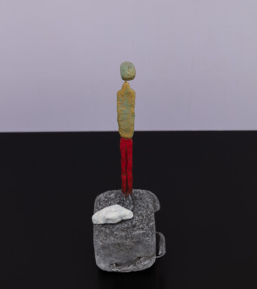 Sculpture intitulée "THE SAD WHITE CLOUD" par Xu Bin, Œuvre d'art originale, Argile