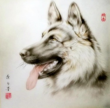 绘画 标题为“徐平 工笔画 no2” 由Ping Xu 徐平, 原创艺术品, 颜料