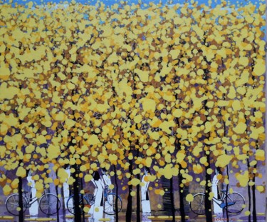 Painting titled "Sunny Autumn #7" by Xuan Khanh Nguyen, Original Artwork, Acrylic