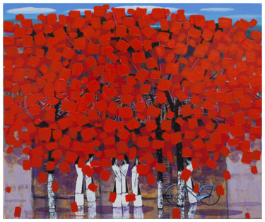 Peinture intitulée "After school 15" par Xuan Khanh Nguyen, Œuvre d'art originale, Acrylique