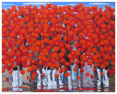 After school 19 Painting titled "After school 19" by Xuan Khanh Nguyen, Original Art, Acrylic