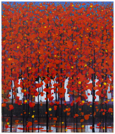 Painting titled "Late autumn 16" by Xuan Khanh Nguyen, Original Artwork, Acrylic