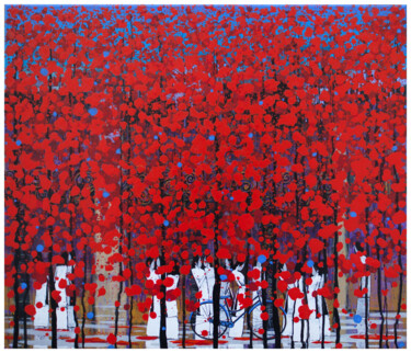 Schilderij getiteld "Late autumn 17" door Xuan Khanh Nguyen, Origineel Kunstwerk, Acryl
