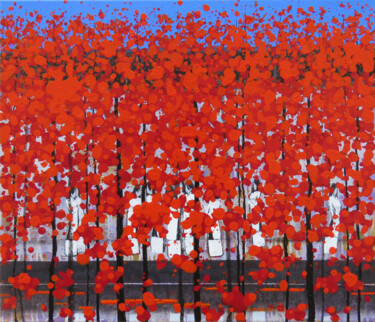 "late autumn 21" başlıklı Tablo Xuan Khanh Nguyen tarafından, Orijinal sanat, Akrilik